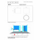Applique moderna con struttura in metallo con diffusore in vetro a cilindro