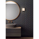 Applique moderna con struttura in metallo con diffusore in vetro a cilindro