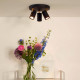 Faretti da soffitto orientabili con placca rotonda in metallo dal design moderno