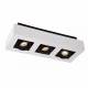 Faretto 3 diffusori a LED orientabili e struttura in alluminio di design moderno