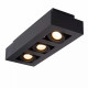 Faretto 3 diffusori a LED orientabili e struttura in alluminio di design moderno