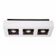 Faretto 3 diffusori a LED orientabili e struttura in alluminio di design moderno