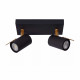 Faretto a LED dimmerabile struttura in metallo con doppio diffusore orientabile