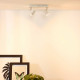 Faretto a LED dimmerabile struttura in metallo e doppio diffusore orientabile