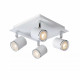 Faretto a LED dimmerabile struttura in metallo e quattro faretti orientabili