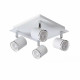Faretto a LED dimmerabile struttura in metallo e quattro faretti orientabili