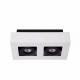 Faretto a LED in alluminio e 2 diffusori orientabili dal design moderno