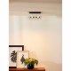 Faretto a LED in alluminio e 2 diffusori orientabili dal design moderno