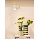 Faretto a LED moderno con doppio diffusore tubolare in alluminio orientabile