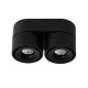 Faretto a LED moderno con doppio diffusore tubolare in alluminio orientabile