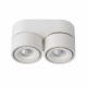 Faretto a LED moderno con doppio diffusore tubolare in alluminio orientabile