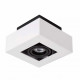 Faretto a LED quadrato con struttura in alluminio verniciata dal design moderno