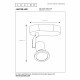 Faretto a LED struttura in metallo e diffusore orientabile dal design moderno