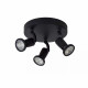 Faretto a LED struttura in metallo moderna e triplo diffusore orientabile