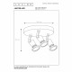 Faretto a LED struttura in metallo moderna e triplo diffusore orientabile
