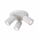 Faretto a soffitto rotondo con tre diffusori orientabili dal design moderno