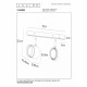 Faretto con doppio diffusore orientabile in alluminio dal design elegante