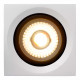 Faretto con struttura cubica in alluminio e LED dimmerabile dal design minimal