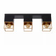 Faretto con struttura in metallo dal design moderno con triplo diffusore