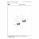 Faretto con struttura lineare e doppio diffusore orientabile moderno