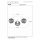 Faretto con struttura rotonda in metallo moderna e 3 diffusori orientabili
