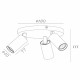 Faretto da soffitto con 3 diffusori dimmerabili e orientabili in alluminio