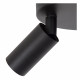 Faretto da soffitto con 3 diffusori dimmerabili e orientabili in alluminio