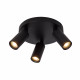 Faretto da soffitto con 3 diffusori dimmerabili e orientabili in alluminio