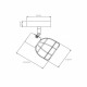 Faretto da soffitto con struttura in metallo dal design moderno ed elegante