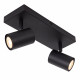 Faretto da soffitto con struttura in metallo e doppio diffusore orientabile
