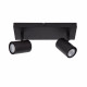 Faretto da soffitto con struttura in metallo e doppio diffusore orientabile