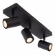 Faretto da soffitto con struttura in metallo e triplo diffusore orientabile
