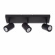 Faretto da soffitto con struttura in metallo e triplo diffusore orientabile