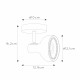 Faretto da soffitto dal design moderno in acciaio con diffusore orientabile
