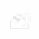 Faretto da soffitto dalle linee moderne in metallo con diffusore orientabile
