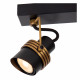 Faretto da soffitto dalle linee moderne in metallo doppio diffusore orientabile