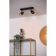 Faretto da soffitto dalle linee moderne in metallo doppio diffusore orientabile