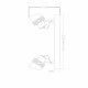 Faretto da soffitto dalle linee moderne in metallo doppio diffusore orientabile