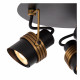 Faretto da soffitto dalle linee moderne in metallo triplo diffusore orientabile