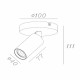 Faretto da soffitto dimmerabile e orientabile in alluminio