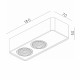 Faretto da soffitto in alluminio con doppio LED dimmerabile