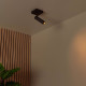 Faretto da soffitto in allumino con diffusore orientabile dal design moderno
