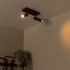 Faretto da soffitto in allumino doppio diffusore orientabile dal design moderno