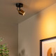 Faretto da soffitto in metallo con diffusore orientabile dal design moderno