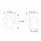 Faretto da soffitto in metallo con diffusore orientabile dal design moderno