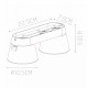 Faretto da soffitto in metallo con doppio diffusore orientabile design moderno