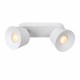 Faretto da soffitto in metallo con doppio diffusore orientabile design moderno