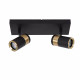 Faretto da soffitto in metallo con doppio diffusore orientabile