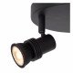 Faretto da soffitto in metallo con doppio diffusore orientabile