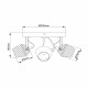 Faretto da soffitto in metallo con tre diffusori orientabili dal design moderno